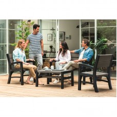KETER. Set mobilier gradina gri-maroniu Montero..